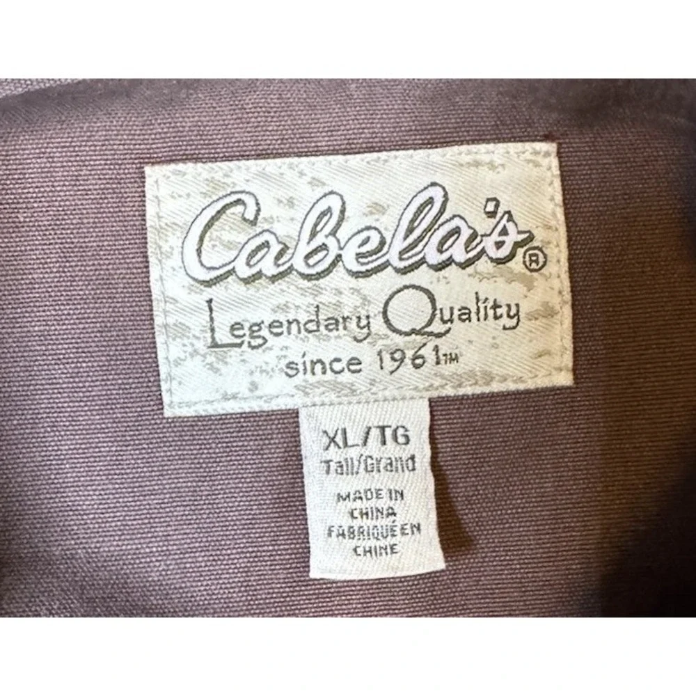 3 Cabelas Shirts Cotton Heavy Duty Long Sleeve Button Outdoor Work Men's XL Tall - Picture 6 of 16